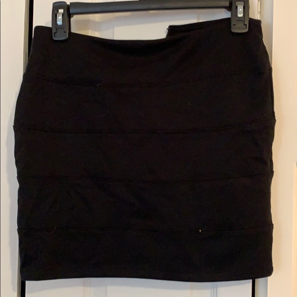 Black mini skirt